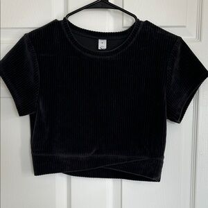 Old Navy Active Wear Velvet Crop Top